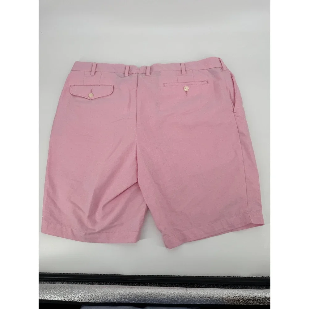 Polo Ralph Lauren Shorts Mens 40 Pink Oxford Cotton Chino Preppy Boat Golf Summe